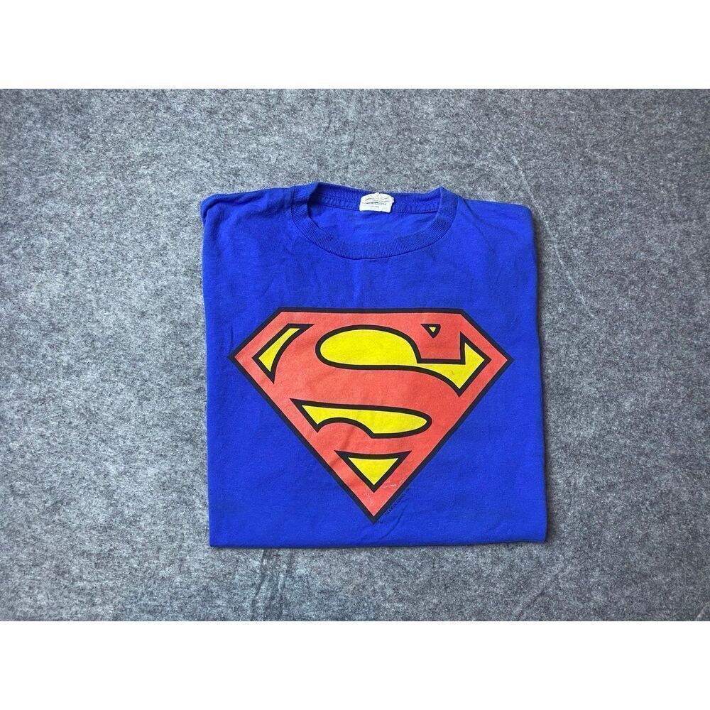Vintage Superman Dwight Howard Shirt Mens Large Blue NBA Basketball Magic
